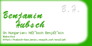 benjamin hubsch business card